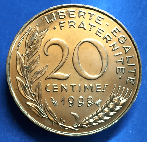 Piece De 20 Centimes Rare 1999 20 CENTIMES MARIANNE 1999 LAGRIFFOUL FDC - CTMP NUMIS - Achat, vente et