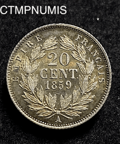 ,20,CENTIMES,ARGENT,NAPOLEON,1859,