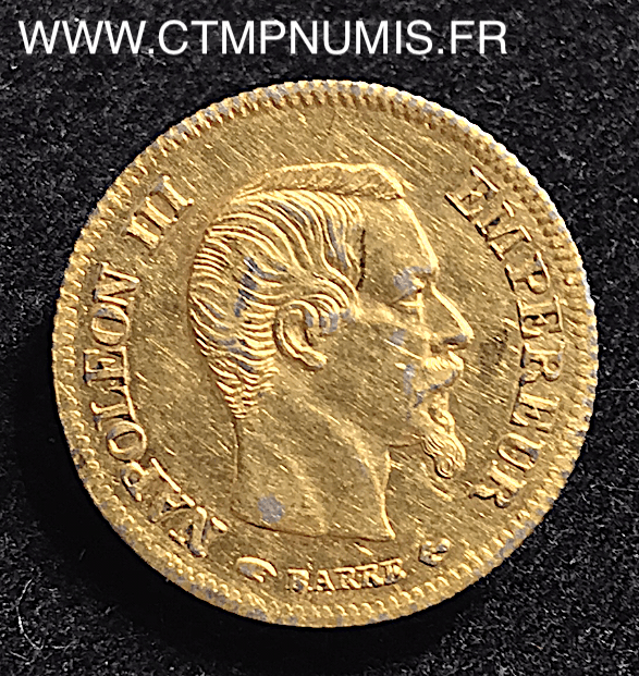Fausse monnaie de 10 Francs Napoléon III en platine, fra…