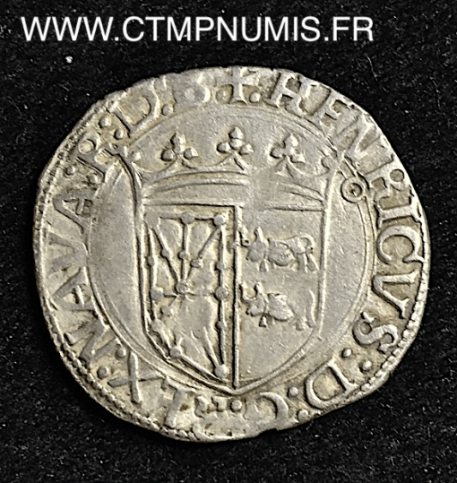 BEARN   DOUZAIN    HENRI I° D'ALBRET   MORLAAS   ECU NAVARRE BEARN  R/ CROIX SANS QUADRIBOLE