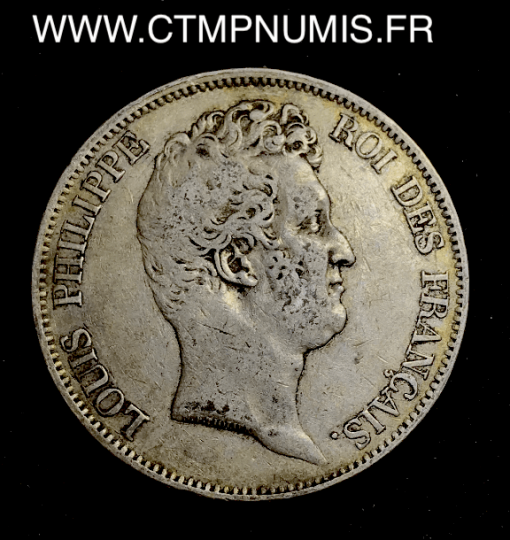 5 FRANCS ARGENT LOUIS PHILIPPE  1830 A PARIS