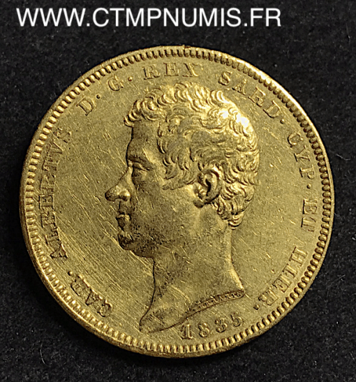 ,ITALIE,100,LIRE,OR,SARDAIGNE,1835,GENES,