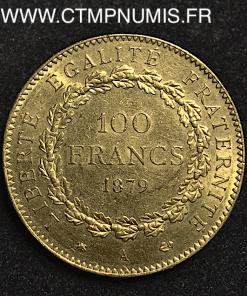 ,100, FRANCS,OR,GENIE,1879,A,PARIS