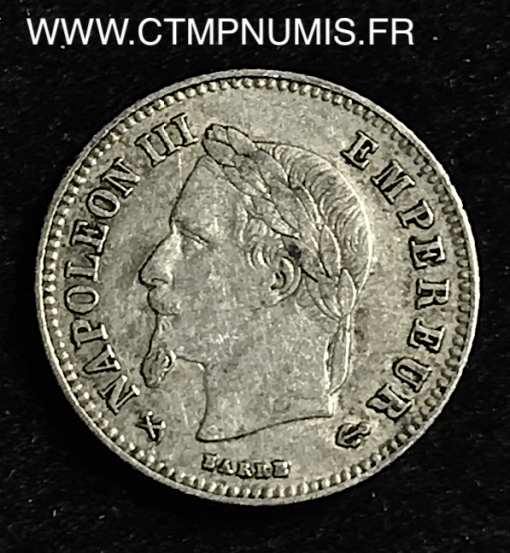 ,20,CENTIMES,ARGENT,NAPOLEON,1866,BORDEAUX