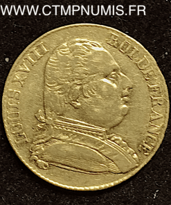 ,20,FRANCS,OR,LOUIS,XVIII,1815,R,LONDRES