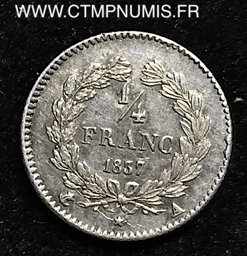 ,1/4,FRANC,ARGENT,LOUIS,PHILIPPE,1837,PARIS