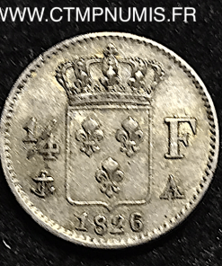 ,1/4,FRANC,ARGENT,CHARLES,X,1826,A,PARIS