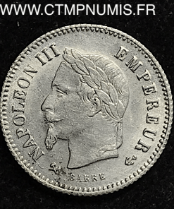 ,20,CENTIMES,ARGENT,NAPOLEON,III1867,BORDEAUX