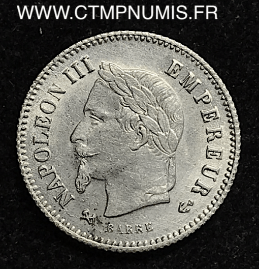 ,20,CENTIMES,ARGENT,NAPOLEON,III1867,BORDEAUX