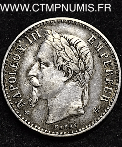 ,50,CENTIMES,ARGENT,NAPOLEON,III,1865,STRASBOURG