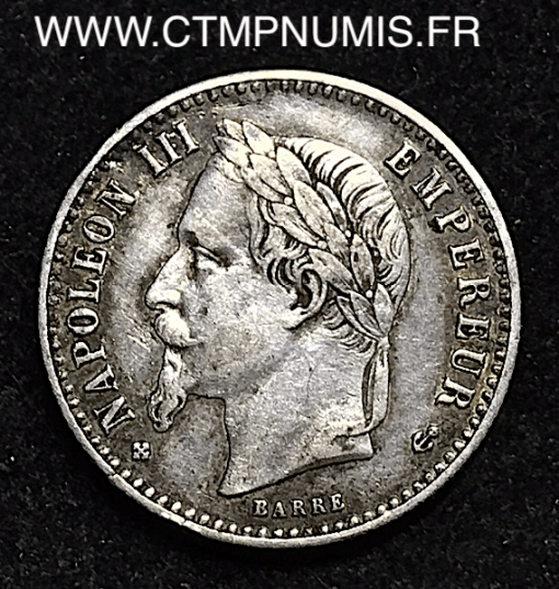 ,50,CENTIMES,ARGENT,NAPOLEON,III,1865,STRASBOURG