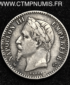 ,50,CENTIMES,ARGENT,NAPOLEON,III,1866,BORDEAUX