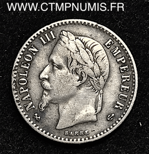 ,50,CENTIMES,ARGENT,NAPOLEON,III,1866,BORDEAUX