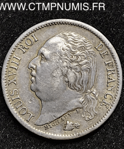 ,1/2,FRANC,ARGENT,LOUIS,XVII,1816,A,PARIS