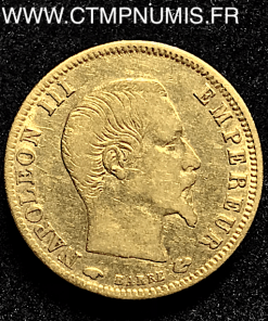 ,5,FRANCS,OR,NAPOLEON,III,TETE,NUE,1859,PARIS