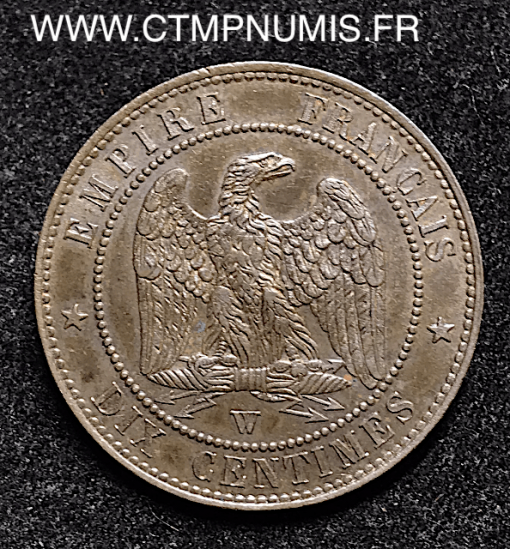 ,10,CENTIMES,NAPOLEON,III,TETE,NUE,1853,LILLE