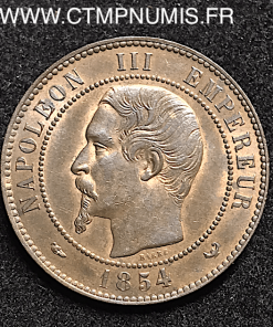 ,10,CENTIMES,NAPOLEON,III,TETE,NUE,1854,LILLE