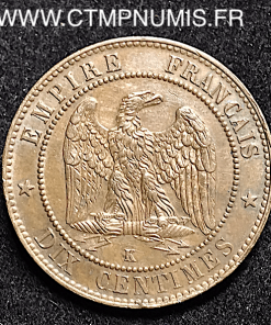 ,10,CENTIMES,NAPOLEON,III,LAUREE,1863,BORDEAUX