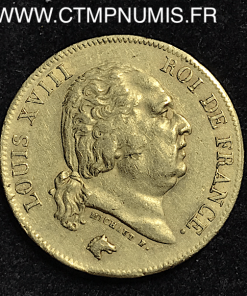 40 FRANCS OR LOUIS XVIII 1816 L BAYONNE