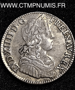 LOUIS XIV 1/4 ECU ARGENT  1651 L BAYONNE