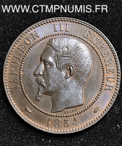 10 CENTIMES NAPOLEON III TETE NUE 1854 A PARIS