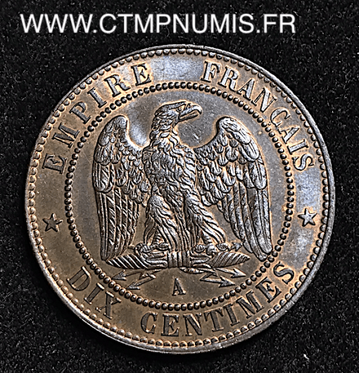 10 CENTIMES NAPOLEON III TETE NUE 1854 A PARIS