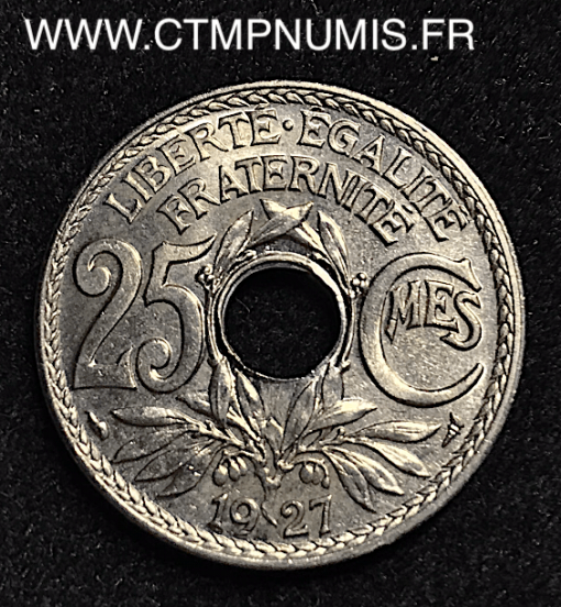 25 CENTIMES LINDAUER 1927 SPL