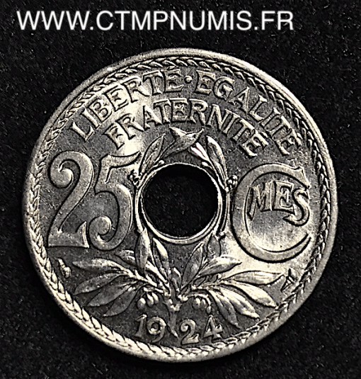 25 CENTIMES LINDAUER 1924 SPL