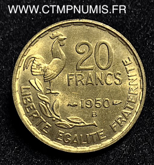 20 FRANCS G. GUIRAUD 1950 B 3 PLUMES