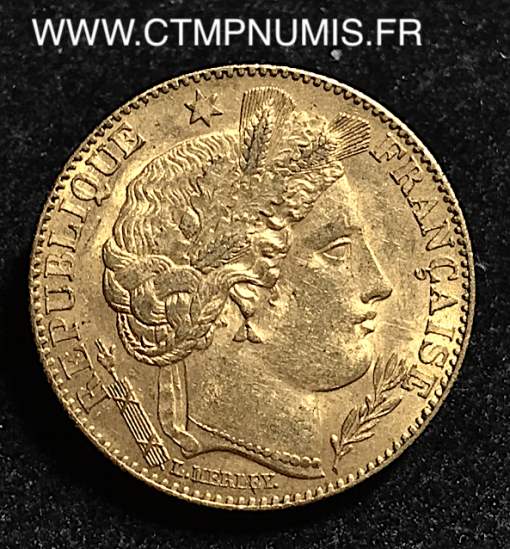 10 FRANCS OR CERES III° REPUBLIQUE 1895 A