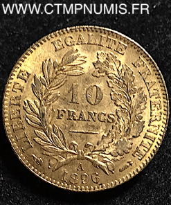 10 FRANCS OR CERES III° REPUBLIQUE 1896 A