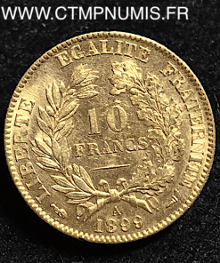 10 FRANCS OR CERES III° REPUBLIQUE 1899 A