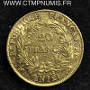 20 FRANCS OR NAPOLEON EMPEREUR AN 12 A