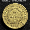 20,FRANCS,OR,NAPOLEON,REPUBLIQUE,1807,PARIS