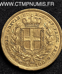 ,ITALIE,100,LIRE,OR,CHARLES,ALBERT,1834,TURIN,