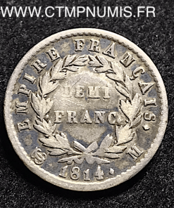 ,1/2,FRANC,ARGENT,NAPOLEON,1814,M,TOULOUSE,