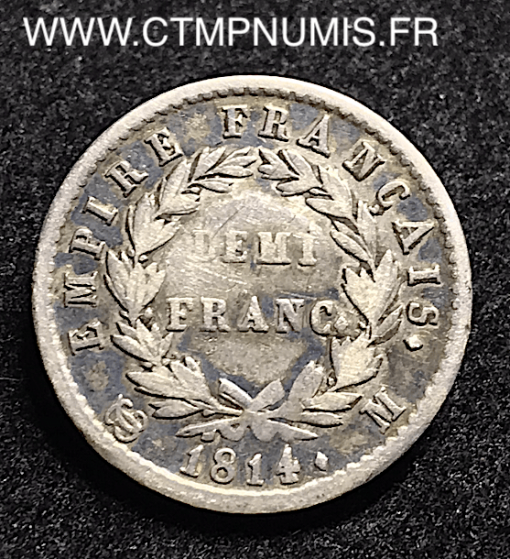 ,1/2,FRANC,ARGENT,NAPOLEON,1814,M,TOULOUSE,