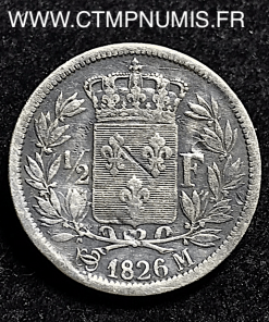 ,1/2,FRANC,ARGENT,CHARLES,X,1826,M,TOULOUSE,