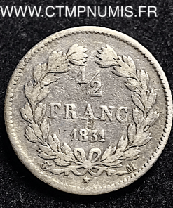 1/2 FRANC ARGENT LOUIS PHILIPPE 1831 TOULOUSE