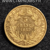 ,5,FRANCS,OR,NAPOLEON,III,1857,A,PARIS,NUE,