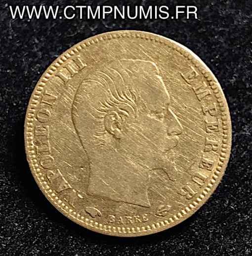 ,5,FRANCS,OR,NAPOLEON,III,1858,A,PARIS,NUE,