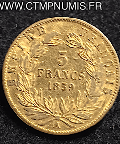 ,5,FRANCS,OR,NAPOLEON,III,1859,A,PARIS,NUE,