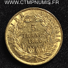 ,5,FRANCS,OR,NAPOLEON,III,1860,A,PARIS,TETE,NUE,