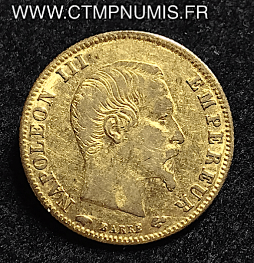 ,5,FRANCS,OR,NAPOLEON,III,1860,A,PARIS,TETE,NUE,