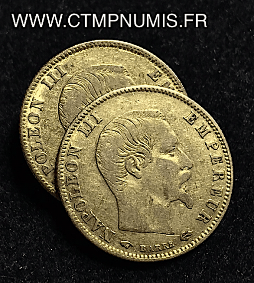 ,5,FRANCS,OR,NAPOLEON,III,1860,A,PARIS,TETE,NUE,