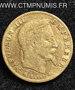 ,5,FRANCS,OR,NAPOLEON,III,1864,A,PARIS,LAUREE,