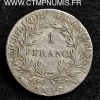 1 FRANC ARGENT NAPOLEON AN 12 M TOULOUSE