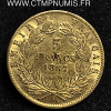 ,5,FRANCS,OR,NAPOLEON,III,LAUREE,1867,A,PARIS,