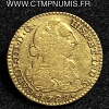 ESPAGNE 1 ESCUDO OR CHARLES III 1787 MADRID