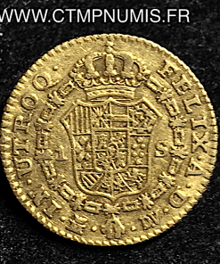 ESPAGNE 1 ESCUDO OR CHARLES III 1787 MADRID